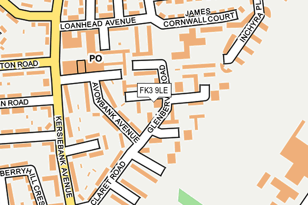 FK3 9LE map - OS OpenMap – Local (Ordnance Survey)