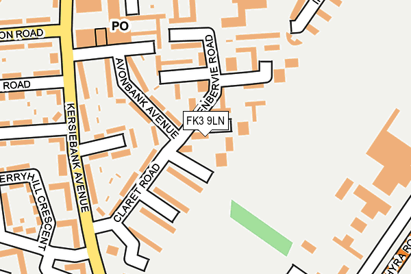 FK3 9LN map - OS OpenMap – Local (Ordnance Survey)