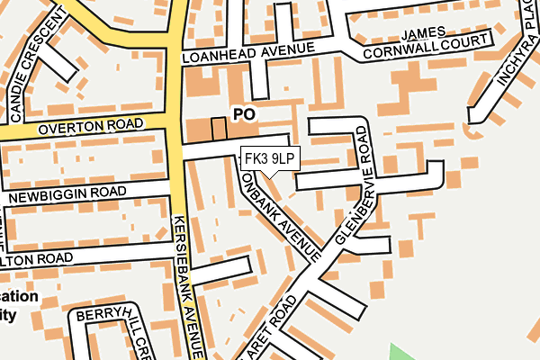 FK3 9LP map - OS OpenMap – Local (Ordnance Survey)