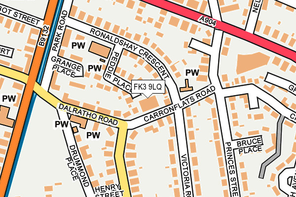 FK3 9LQ map - OS OpenMap – Local (Ordnance Survey)