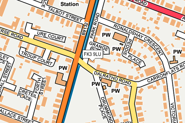 FK3 9LU map - OS OpenMap – Local (Ordnance Survey)