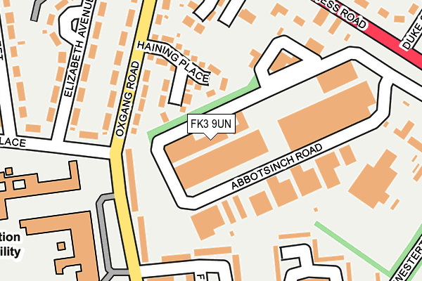 FK3 9UN map - OS OpenMap – Local (Ordnance Survey)