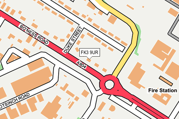 FK3 9UR map - OS OpenMap – Local (Ordnance Survey)
