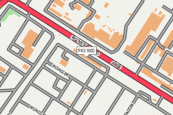 FK3 9XD map - OS OpenMap – Local (Ordnance Survey)