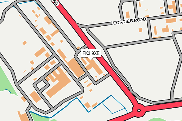 FK3 9XE map - OS OpenMap – Local (Ordnance Survey)
