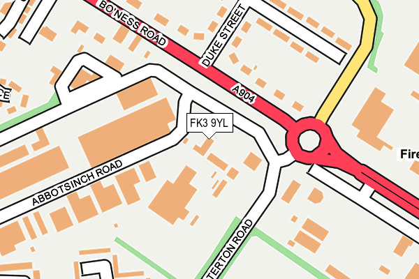 FK3 9YL map - OS OpenMap – Local (Ordnance Survey)