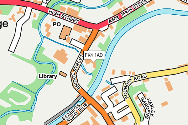 FK4 1AD map - OS OpenMap – Local (Ordnance Survey)