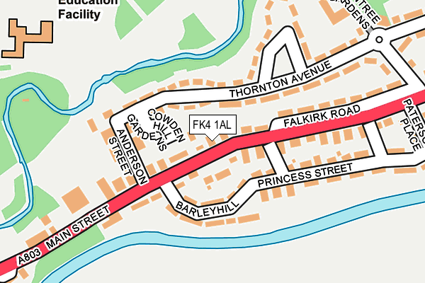 FK4 1AL map - OS OpenMap – Local (Ordnance Survey)