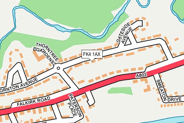FK4 1AX map - OS OpenMap – Local (Ordnance Survey)
