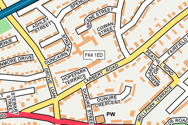 FK4 1ED map - OS OpenMap – Local (Ordnance Survey)