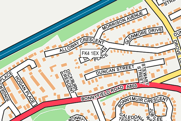 FK4 1EX map - OS OpenMap – Local (Ordnance Survey)