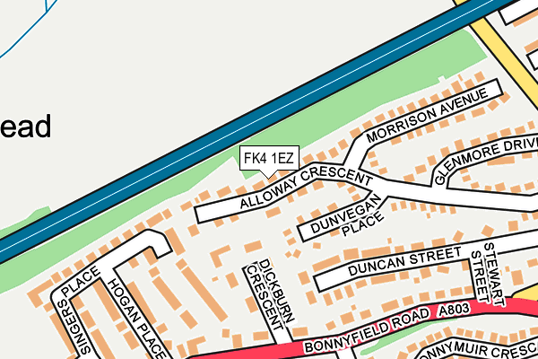 FK4 1EZ map - OS OpenMap – Local (Ordnance Survey)