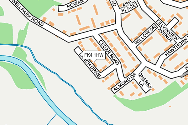 FK4 1HW map - OS OpenMap – Local (Ordnance Survey)