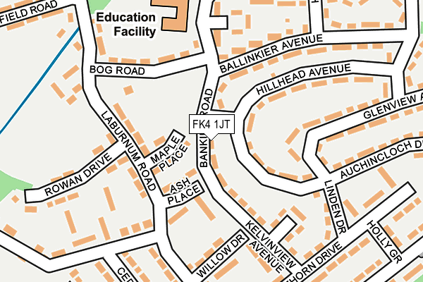 FK4 1JT map - OS OpenMap – Local (Ordnance Survey)