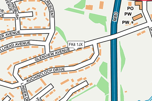 FK4 1JX map - OS OpenMap – Local (Ordnance Survey)