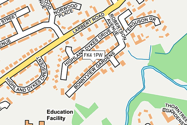 FK4 1PW map - OS OpenMap – Local (Ordnance Survey)