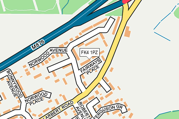 FK4 1PZ map - OS OpenMap – Local (Ordnance Survey)