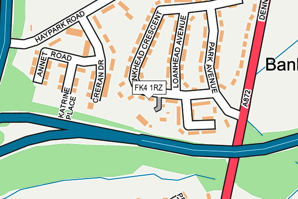 FK4 1RZ map - OS OpenMap – Local (Ordnance Survey)