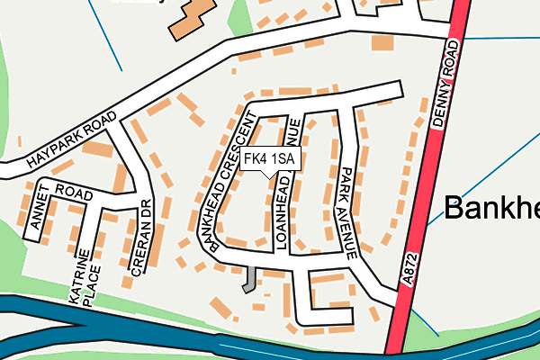 FK4 1SA map - OS OpenMap – Local (Ordnance Survey)