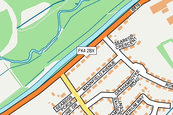 FK4 2BX map - OS OpenMap – Local (Ordnance Survey)