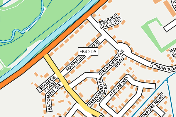 FK4 2DA map - OS OpenMap – Local (Ordnance Survey)
