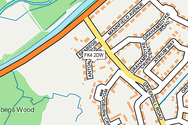 FK4 2DW map - OS OpenMap – Local (Ordnance Survey)