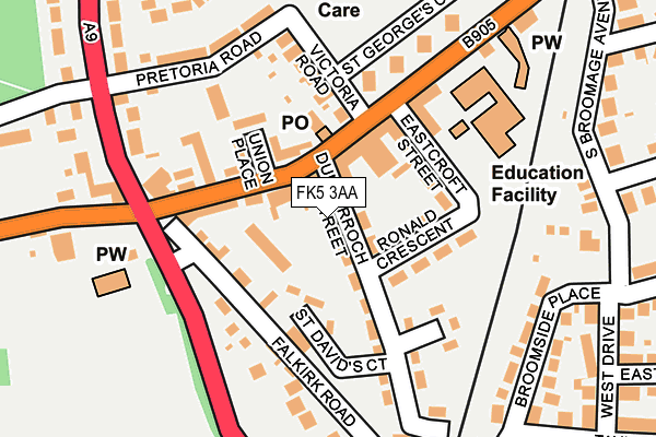 FK5 3AA map - OS OpenMap – Local (Ordnance Survey)