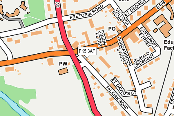 FK5 3AF map - OS OpenMap – Local (Ordnance Survey)