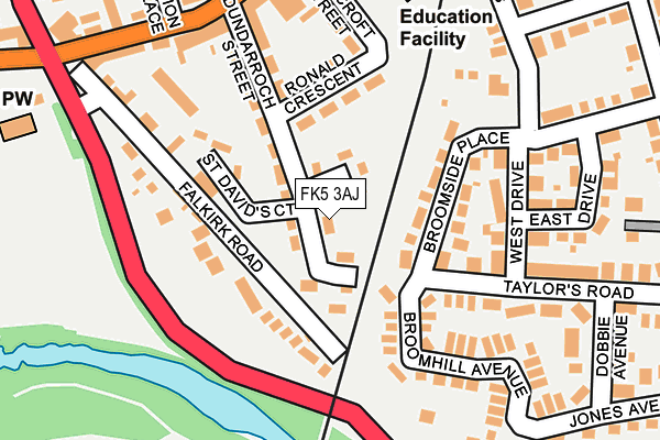 FK5 3AJ map - OS OpenMap – Local (Ordnance Survey)