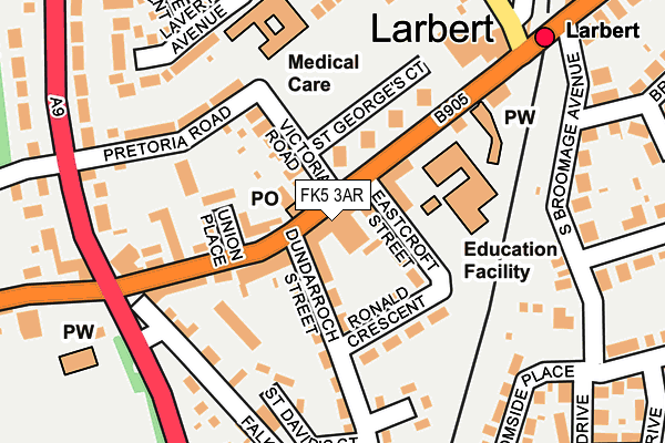 Map of GTR LARBET LTD at local scale