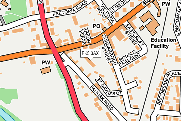FK5 3AX map - OS OpenMap – Local (Ordnance Survey)
