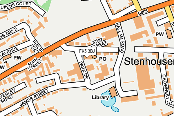 FK5 3BJ map - OS OpenMap – Local (Ordnance Survey)