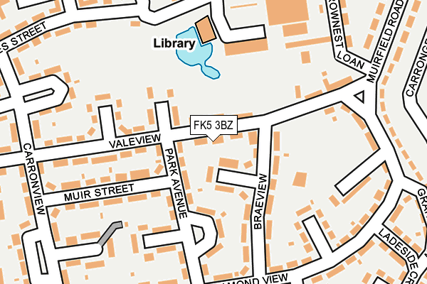 FK5 3BZ map - OS OpenMap – Local (Ordnance Survey)