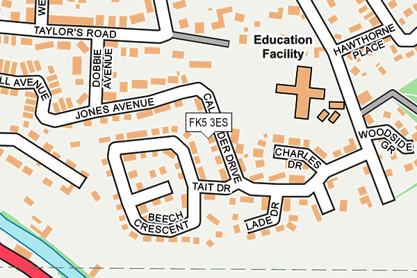 FK5 3ES map - OS OpenMap – Local (Ordnance Survey)