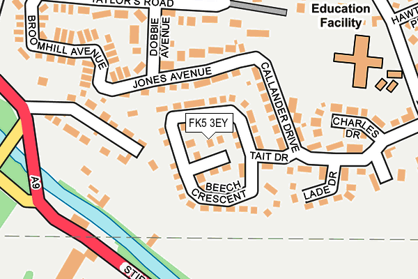 FK5 3EY map - OS OpenMap – Local (Ordnance Survey)