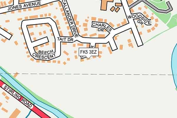 FK5 3EZ map - OS OpenMap – Local (Ordnance Survey)