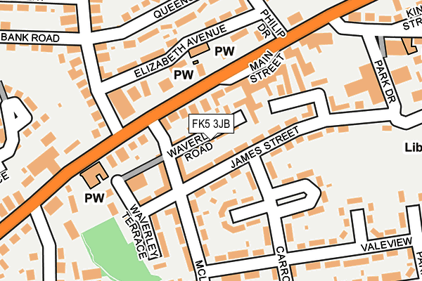 FK5 3JB map - OS OpenMap – Local (Ordnance Survey)