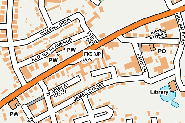 FK5 3JP map - OS OpenMap – Local (Ordnance Survey)