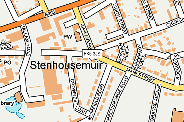 FK5 3JS map - OS OpenMap – Local (Ordnance Survey)