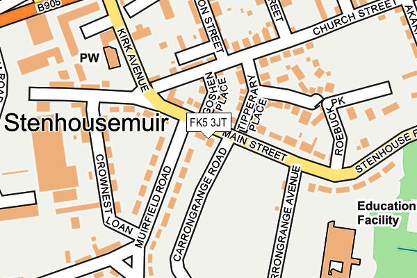 FK5 3JT map - OS OpenMap – Local (Ordnance Survey)