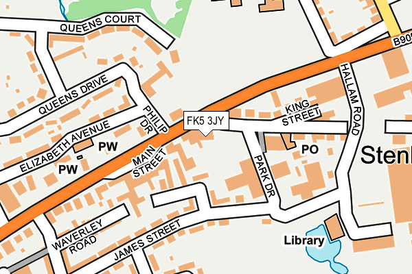 FK5 3JY map - OS OpenMap – Local (Ordnance Survey)