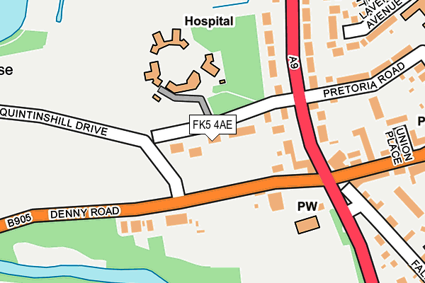 FK5 4AE map - OS OpenMap – Local (Ordnance Survey)