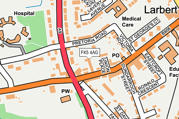 FK5 4AG map - OS OpenMap – Local (Ordnance Survey)