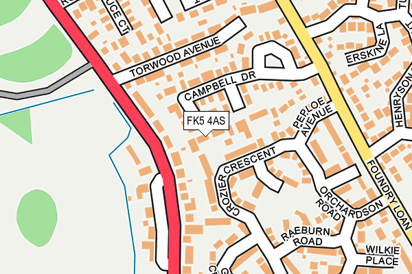 FK5 4AS map - OS OpenMap – Local (Ordnance Survey)