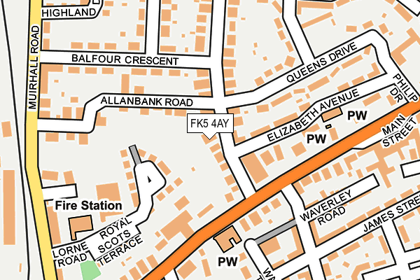 FK5 4AY map - OS OpenMap – Local (Ordnance Survey)