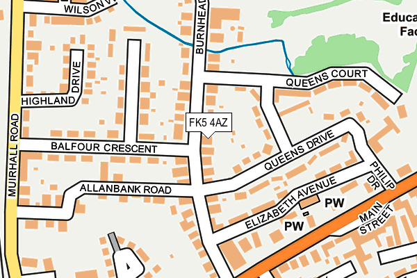 FK5 4AZ map - OS OpenMap – Local (Ordnance Survey)