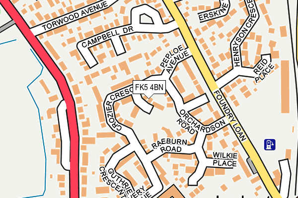 FK5 4BN map - OS OpenMap – Local (Ordnance Survey)