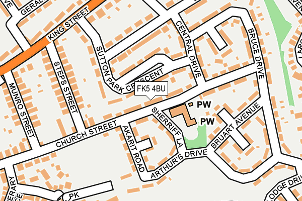 FK5 4BU map - OS OpenMap – Local (Ordnance Survey)