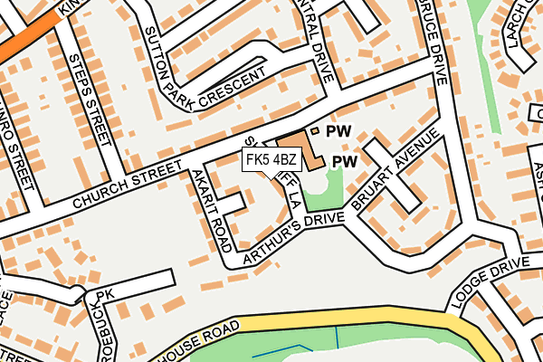 FK5 4BZ map - OS OpenMap – Local (Ordnance Survey)