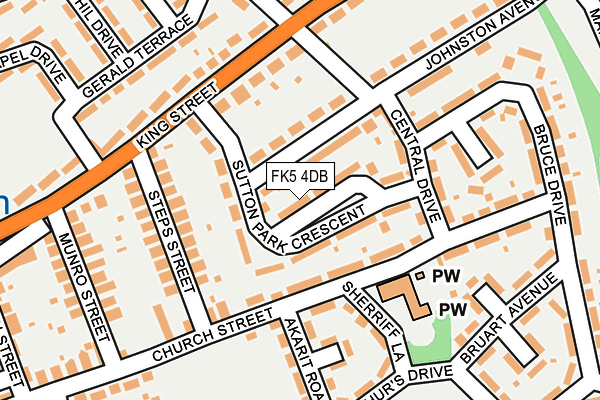 FK5 4DB map - OS OpenMap – Local (Ordnance Survey)